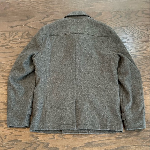 Scotch & Soda Men’s Gray and Navy Wool Peacoat Size XL - Picture 3 of 14